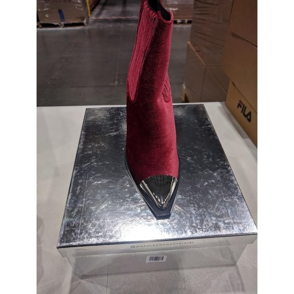 Azalea Wang Women's Lochlan Wedge Bootie Red 7